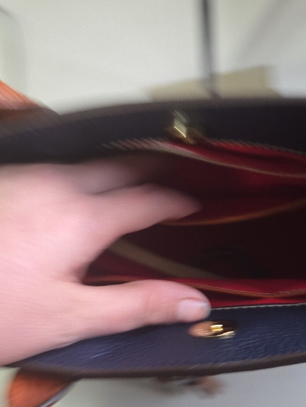 Dooney And Bourke Ariel Navy and Brown Leather Tote Bag - Picture 9 of 11